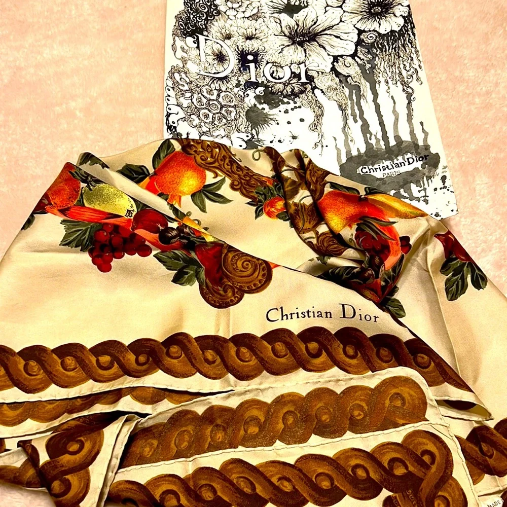 Christian Dior silk scarf